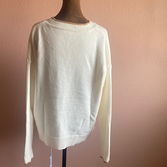 CALLIGRAPHIE Charming Cream Sweater with Dachshund Motif - Picture 4 of 10